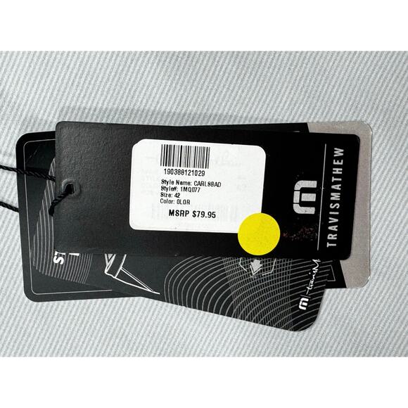 NWT Travis Mathew Men's Gray Striped Lightweight Golf Shorts - Size 42x10 - Picture 3 of 4